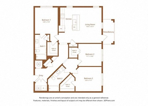 this is the floor plan for a bedroom apartment