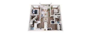 a 3 bedroom floor plan with a bathroom and a kitchen