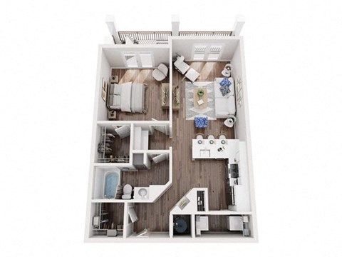 3d floor plan of a residence