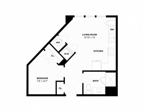 floor plan  1 bedroom floor plan apartments  the residences at sawmill estates