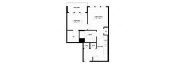 floor plan of the first floor of an apartment building