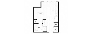 floor plan of the apartment for rent with floor planters