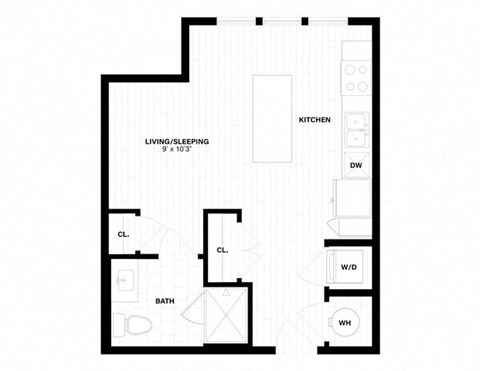 floor plan of the apartment for rent with floor planters