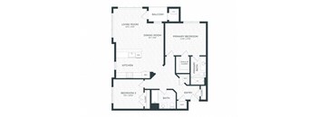 the blueprint floor plan of the residence