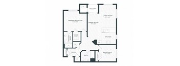 blueprint of 2 bedroom floor plan  the residence at