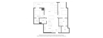 blueprint of a floor plan of a house with bedrooms and a living room