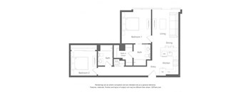 the illustration shows the floor plan of the apartment