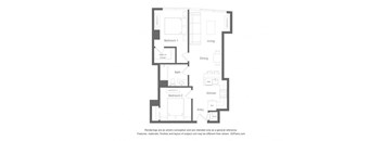 the floor plan of the apartment