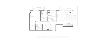 the floor plan of the apartment
