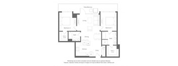 the floor plan of the apartment