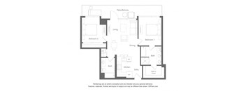 a floor plan of a house with a lot of windows