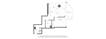 a floor plan of a house with a spiral staircase