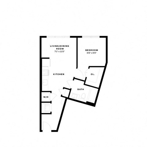 a floor plan of a unit with a white