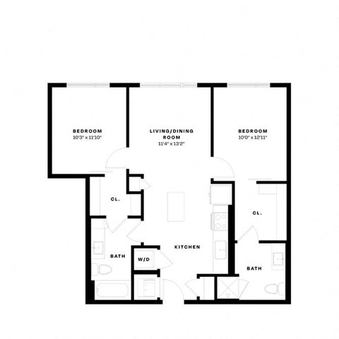 a floor plan of a house with an open floor plan