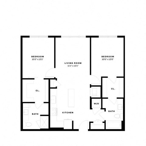 a floor plan of a house with a black and white floor