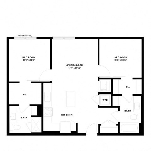 a floor plan of a house with a black and white floor