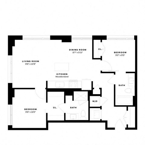 a black and white floor plan of a house