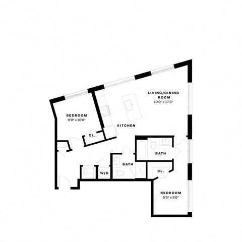 a floor plan of a house with an open floor plan