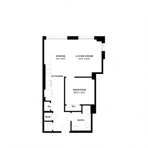 a floor plan of a house with a black and white floor