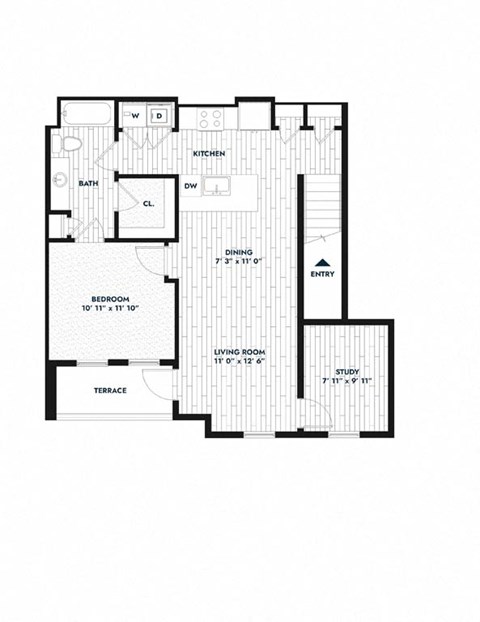 plan of upper level floor plan of the residence