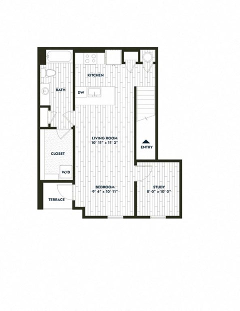 floor plan of the second level of the apartment building