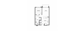 528 sq ft 2 bedroom floor plan apartments for rent