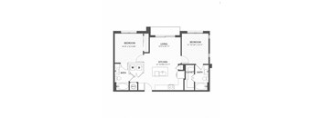 yz floor plan  2 bedroom with 2 baths