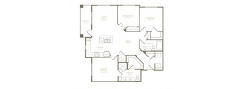 a floor plan of a residence with a mix of bedrooms and floors