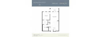 a floor plan of a unit with a bedroom and a bathroom