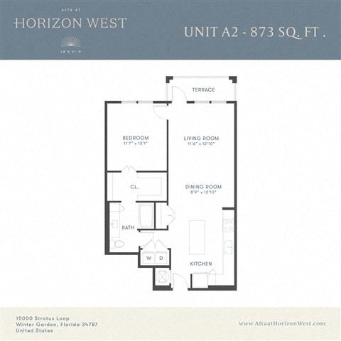 a floor plan of a unit with bedroom and bathroom