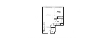 the floor plan for the apartment