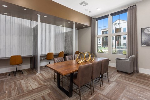 the residence on lamar apartment homes leasing office dining room