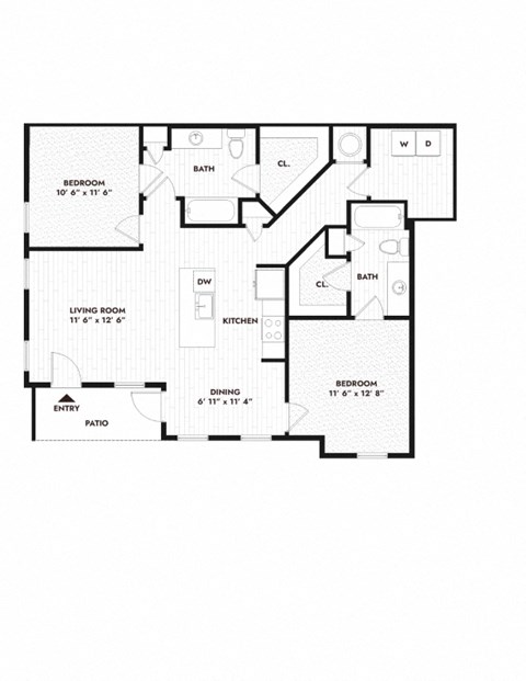 a floor plan of a home with a mix of bedrooms and a garage