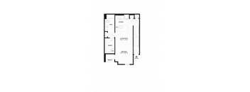 a floor plan of a house with a garage and a staircase
