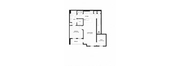 a floor plan of a house with a garage and a staircase