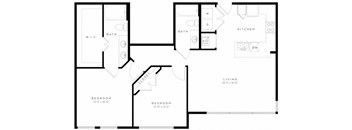 a schematic diagram of a floor plan of a house