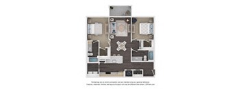 a floor plan of a bedroom with a bathroom and a living room