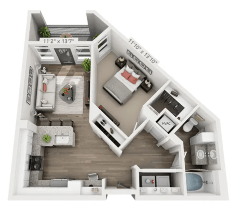 a234 floor plan  1 bedroom with 1 bathroom