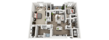 a 1 bedroom floorplan is shown in this image