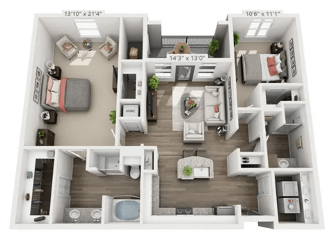 a 1 bedroom floorplan is shown in this image