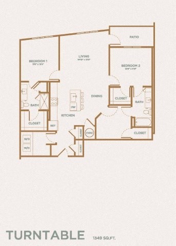 a floor plan of a unit with a mix of bedrooms and baths