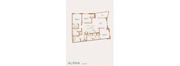 a typical floor plan for an apartment in alphagraphics residences
