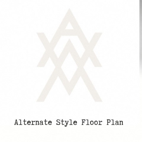 a white floor plan with a white x in the middle