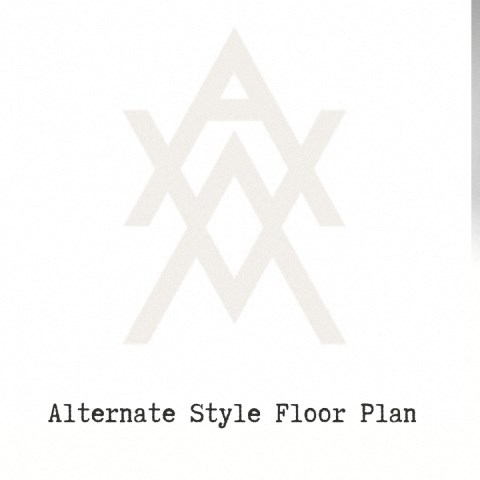 a white floor plan with a white x in the middle