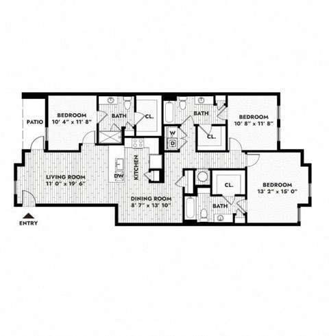 the floor plan of the apartments