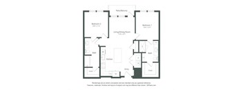 the floor plan of the apartment