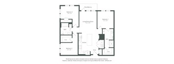 the floor plan of the apartment