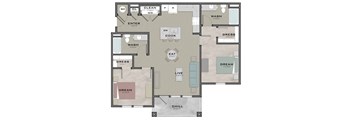 a floor plan of a house with a bedroom and a living room