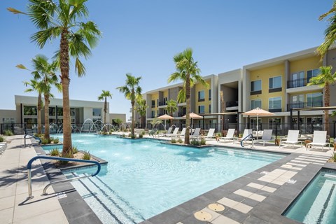 the swimming pool at the resort on longboat key