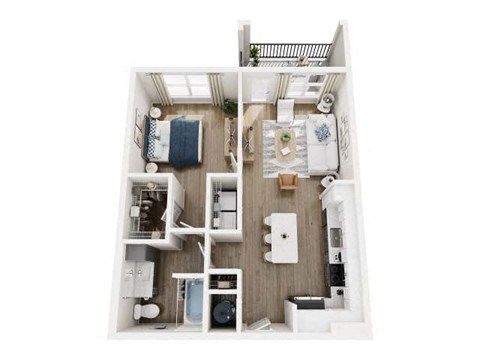 a 3 bedroom floor plan with a bedroom and a living room